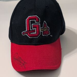 Black and Red Baseball Cap with Logo